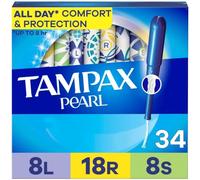 Tampones de perlas, leicht/normal/super saugfähig, con LeckGuard-Geflecht, 3er-pack, ohne Duft, 34 piezas