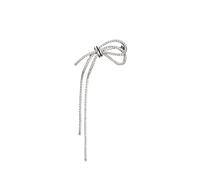 TAMSNDL Broche Personalidad, Temperamento, Broche de Borla con Lazo, Broche de Moda Femenina Que combina con Todo, Chaqueta, cárdigan, Ramillete de Traje, Dorado(Silver)