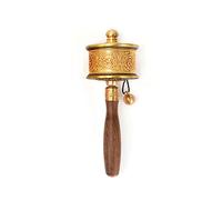 TAMSNDL Rueda de oración Budista Rueda de oración tibetana de Cobre, de aleación, con manivela y Seis Palabras del Budismo Tibetano.