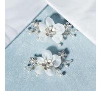 TAMTAK 1 par de broches de Perlas para Mujer, Accesorios para Zapatos, Clips Decorativos Brillantes, Hebilla de Amuleto, Adornos para Zapatos de Boda, Clip para Zapatos