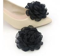 TAMTAK 1 par de Pinzas para Zapatos con Flores Rosas, Hebillas para Zapatos de Flores para Mujer, Boda, Fiesta, graduación, Hebilla de abalorio de tacón Alto Diario