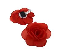 TAMTAK 2 uds. Clips de zapatos de flores rosas extraíbles, hebillas de zapatos de flores para boda, fiesta, graduación, zapatos diarios, abalorios