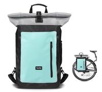 tamthy Alforjas Bicicleta 100% Impermeable Bolsa Bicicleta con Compartimento para Portátil Multifuncional 2 en 1 Mochila de Ciclismo & Bolsa para Rack Trasero de Bici para Ciclismo,Viajes (Mint, 28L)