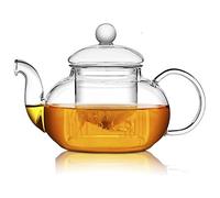 TAMUME 1000ML Tetera de Vidrio de Clásico con Filtro de Vidrio Infusor y Tapa