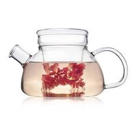 TAMUME 600ml Nórdica Estilo 3-en-1 Tetera Cristal Microondas Grande con Infusor Amovible de Vidrio con Gran Boquilla (600ml)