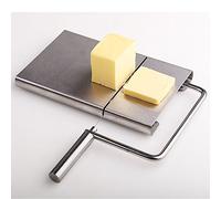 TAMUME Acero Inoxidable Tabla de Quesos con Cortando Los Alambres para Cortaquesos y Queso Planer Tablas de Queso Máquina de Cortar Jamón (Silver)