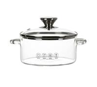 TAMUME Olla de Vidrio con Tapa de Cristal, 1200ML