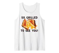 Tan A LA Parrilla para Verte! Meme Divertido y Emocionado Foodie Camiseta sin Mangas