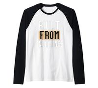 Tan Built from Nothing Tan Color Graphic Camiseta Manga Raglan