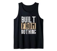 Tan Built from Nothing Tan Color Graphic Camiseta sin Mangas