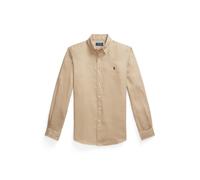 Tan Camisa de lino Custom Fit M