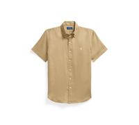 Tan Camisa de lino Custom Fit S