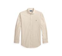 Tan Camisa de popelina elástica Custom Fit L
