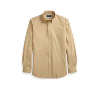 Tan Camisa de popelina elástica Custom Fit M