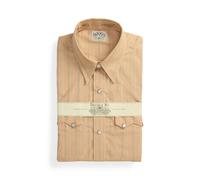 Tan Camisa Western con puño francés Slim Fit S