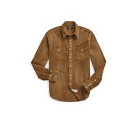 Tan Camisa Western de pana Slim Fit S