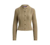 Tan Cárdigan de algodón con cuello semicisne XL