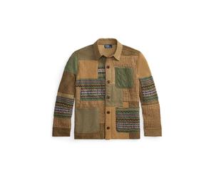 Tan Cárdigan funcional de patchwork XXL