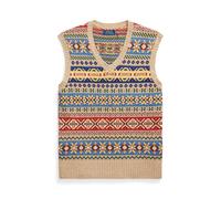 Tan Chaleco de punto de algodón y lino S