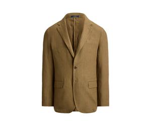 Tan Chaqueta de traje Polo Soft de lino EU 54