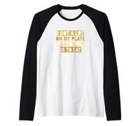 Tan Color El Objetivo es Comer Tan Graphic Camiseta Manga Raglan