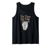 Tan Color No Time For Fake Friends Tan Graphic Camiseta sin Mangas