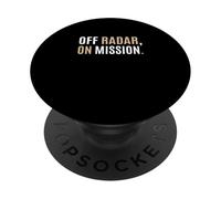 Tan Color Off Radar, On Mission. Gráfico Bronceado PopSockets PopGrip Adhesivo