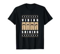 Tan Color Vibing Gráfico Bronceado Brillante Camiseta