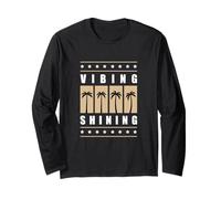 Tan Color Vibing Gráfico Bronceado Brillante Manga Larga
