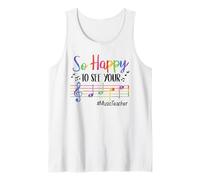 Tan Feliz de Ver a tu Profesor de música Facial Camiseta sin Mangas