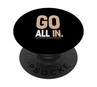 Tan Go All In Tan Color Graphic PopSockets PopGrip Adhesivo