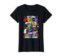 Tan Largo Pre K ha Sido Divertido Mira hacia Fuera Kindergarten Here I Come Camiseta gráfica económica, Mujer, Negro, M