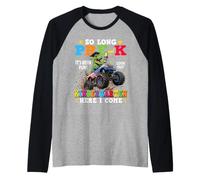Tan Largo Pre-K Mira hacia Fuera el jardín de Infantes aquí vengo - Pre-K Grad Camiseta Manga Raglan