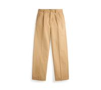 Tan Pantalón relajado de algodón con pinzas 36