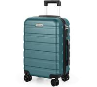 TAN.TOMI Maleta grande, maleta de viaje rígida, maleta y carrito con bloqueo de contraseña, carcasa rígida con 4 ruedas, Verde Oscuro Claro, M (20 Zoll)