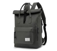 TAN.TOMI TANTOMI Mochila Enrollable, Mochila Impermeable Hombre para Portátil 15.6" Hombre Casual Mujer y Hombre para Viajes Ciclismo Escuela - Gris oscuro