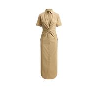 Tan Vestido camisero anudado con algodón 40