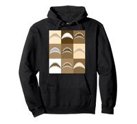 Tan3 Color Shark Bite Grid Tan Graphic Sudadera con Capucha