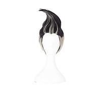 Tanaka Gandamu Cosplay Wigs Short Gray And Black Heat Resistant Synthetic Hair Wig + Wig Cap