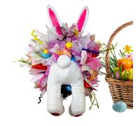 Tanakeji Conejo de Pascua - Guirnalda para el día Festivo como decoración del hogar, Puerta con Conejos de Pascua y Huevos de Colores - para jardín, Interior y Exterior, Ventana, Boda, Fiesta