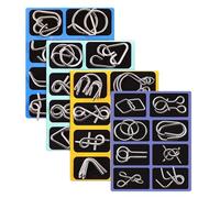 Tanakeji Metálicos para Niños | Regalos Educativos Divertidos para Navidad,Anillo de Mental de Metal y Juguetes Educativos - para Interacción Resolución De Problemas Cumpleaños Navidad Fiestas