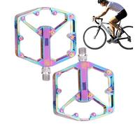 Tanakeji Pedales De Carretera,Aleación De Aluminio Rodamiento DU Accesorios De Ciclismo - Pedales Anchos para Bicicletas de Montaña,para Ciclismo Senderismo Ejercicio Entrenador Mujeres Hombres