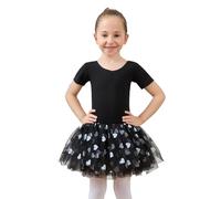 Tancefair Vestido de Ballet para niñas Leotardo de baile con Falda con estampado de corazones Leotardo de ballet Vestidos de ropa deportiva