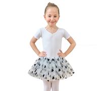 Tancefair Vestido de Ballet para niñas Leotardo de baile con Falda con estampado de corazones Leotardo de ballet Vestidos de ropa deportiva