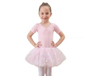 Tancefair Vestido de Ballet para niñas Leotardo de baile con Falda con estampado de corazones Leotardo de ballet Vestidos de ropa deportiva