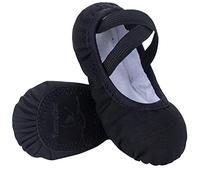 Tancefair Zapatos de Ballet para niñas Canvas Dance Zapatos de Lona Suela de Cuero Dividida Gimnasia Zapatos de Yoga para niños pequeños Niñas Mujeres