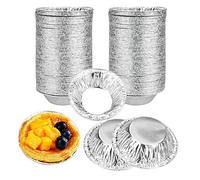 TANCUDER 250 PCS Moldes Desechables para Tarta de Huevo Tazas de Papel de Aluminio para Tartas Moldes de Papel de Aluminio para Cupcakes Moldes Desechables para Magdalenas Muffin Galleta Pudín
