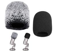 TANCUDER 2PCS Protectores de Micrófono Cubierta para Micrófono Funda de Espuma de Micrófono Peludo de Micrófono Protector para Cortavientos de Micrófono Ideal para Blue Yeti, Yeti Pro