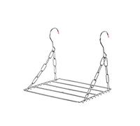 Tancyechy Balcón Plegable Zapatero Secador de Ropa Tendedero de Acero Inoxidable Ropa Interior Estante de Secado Plata