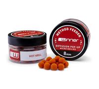 Tandem Baits Methood Feeder MF Diffusion Micro Boilies 12 x 8 mm Hot Krill - Cebo para pesca de carpas sin esfuerzo | Cebo para pesca de peces grandes | Accesorios de carpa para profesionales y